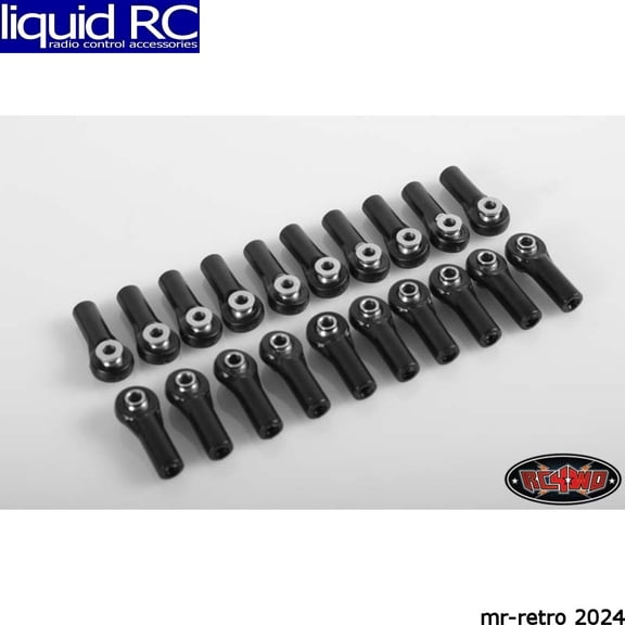 RC4WD Z-S0947 M3 Medium Straight Plastic Rod Ends W/ Axial Width Balls (20x)