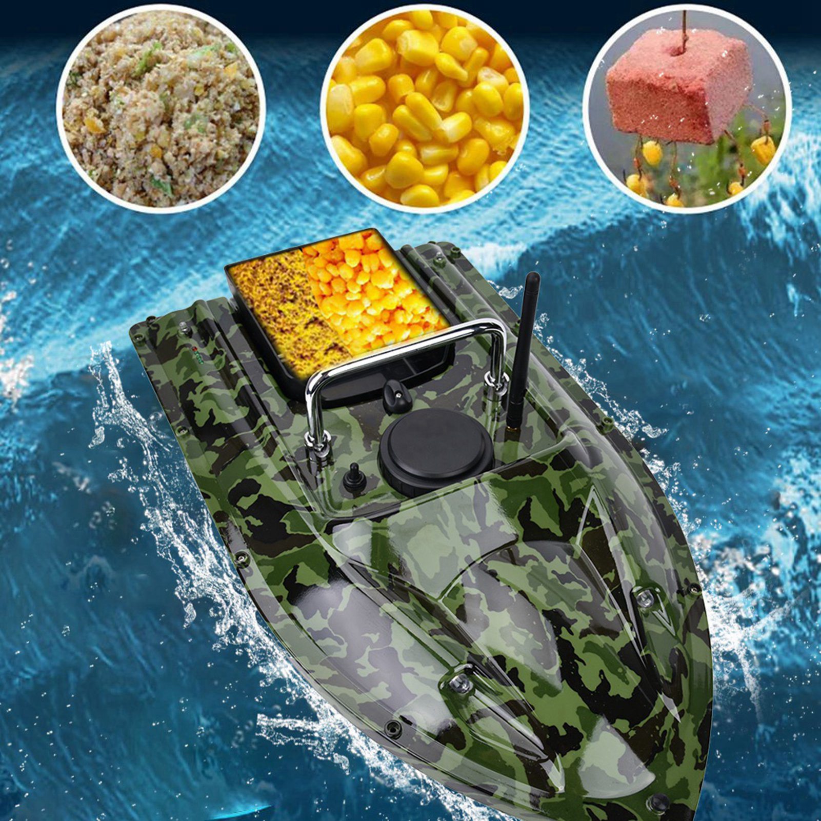 RC 500m Remote Control Fishing Lure Bait Boat Fish Finder with LED