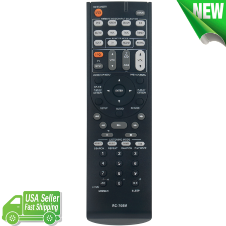 RC-708M Replace Remote Control for Onkyo Digital Surround Receiver HT-S9100THX