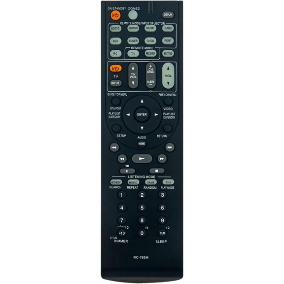 Remotix Replacement RC-765M Remote Control Compatible with Onkyo AV Receiver TXSR313 TX-SR313 TX-SR608 24140765