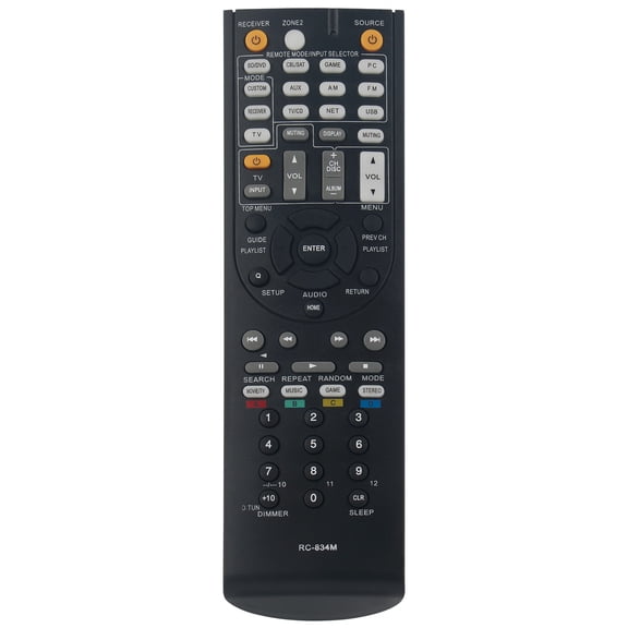RC-834M Replaced Remote Control for Onkyo AV Receiver HT-S6500 HT-R758 HT-S7500 TX-NR414