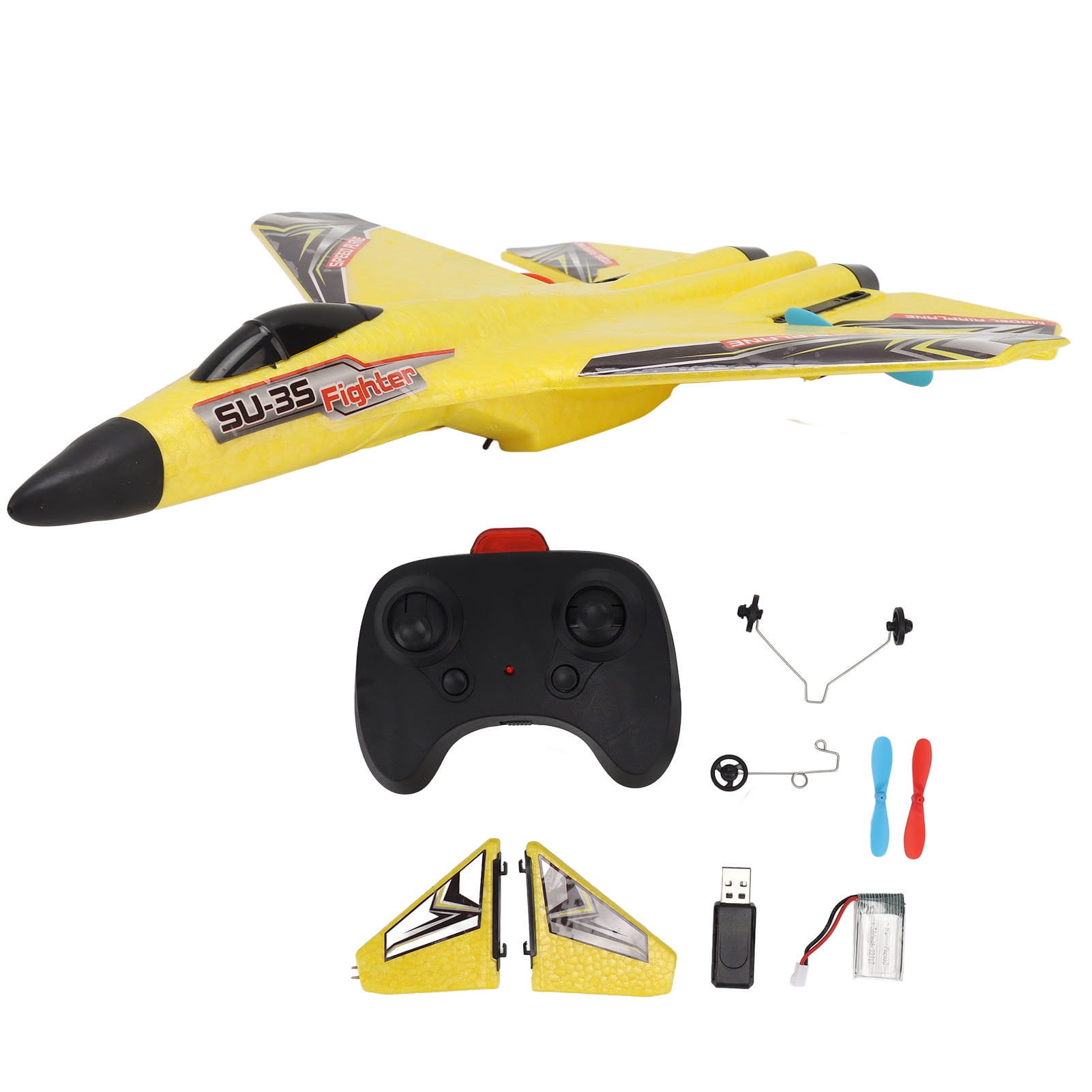 Remote Contro Plane RC Aircraft Model Easy Assembly 100m Flying Height Collision Prevention ...