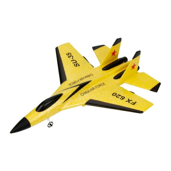 RC Airplane Gravity Glider – Foam Fighter with 360° Gliding, LED Lights & Fixed Wing, Outdoor Sport Game Gift for Teens & Adults Yellow