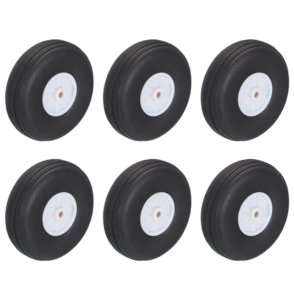 RC Airplane Wheels 2.2" OD RC Airplane ,PU Sponge Wheels for DIY RC Model Plane Aircraft,Pack of 6