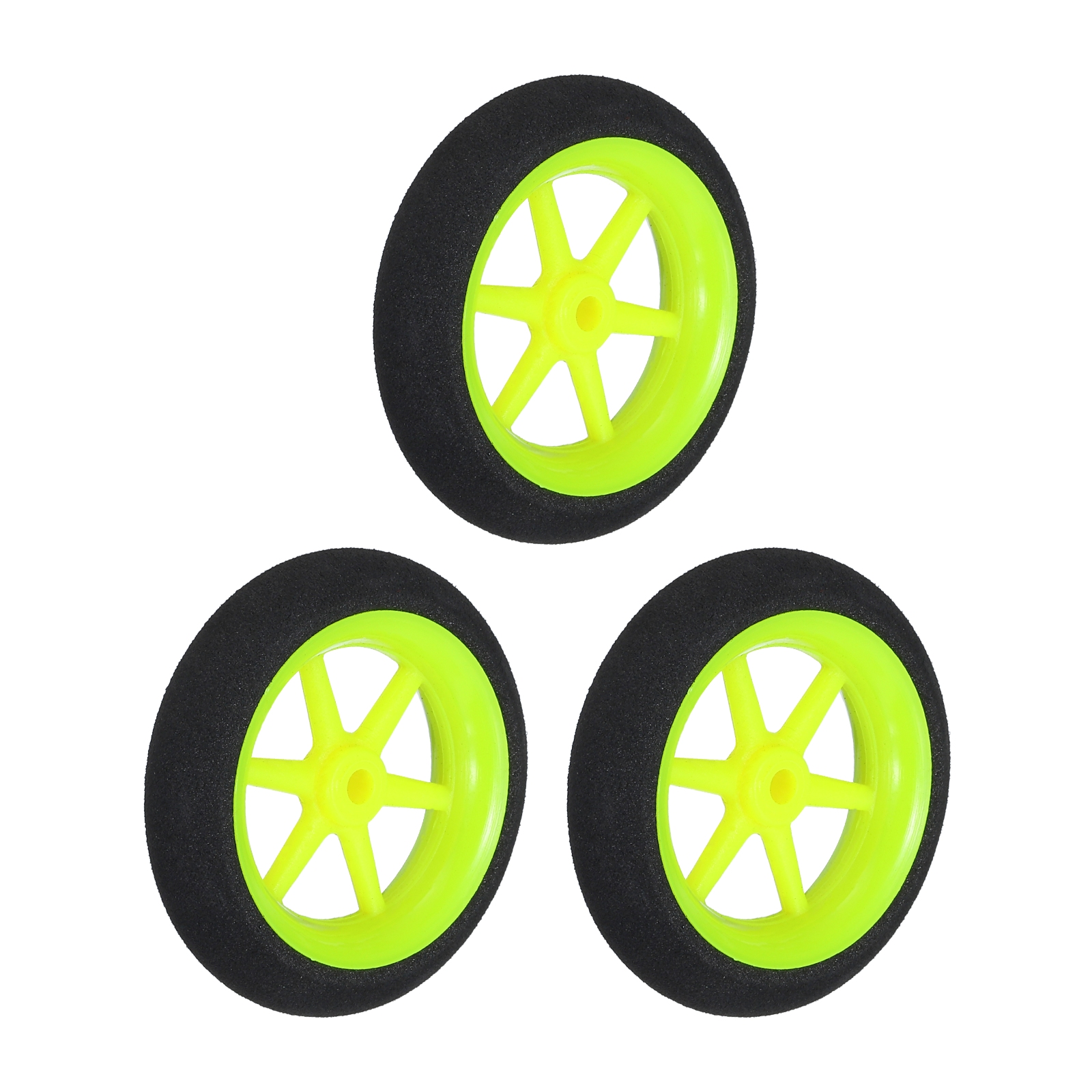 RC Airplane Wheels OD 1.97"xID 0.16" ,Green RC Sponge Wheels for DIY RC