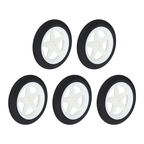 RC Airplane Wheels OD 2.36"xID 0.08" ,White RC Sponge Wheels for DIY RC Model Plane Pack of 5