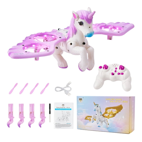 RC Airplane with LED Light, 360 Flip and Headless Mode, Remote Control Plane for Kids Aged 6+