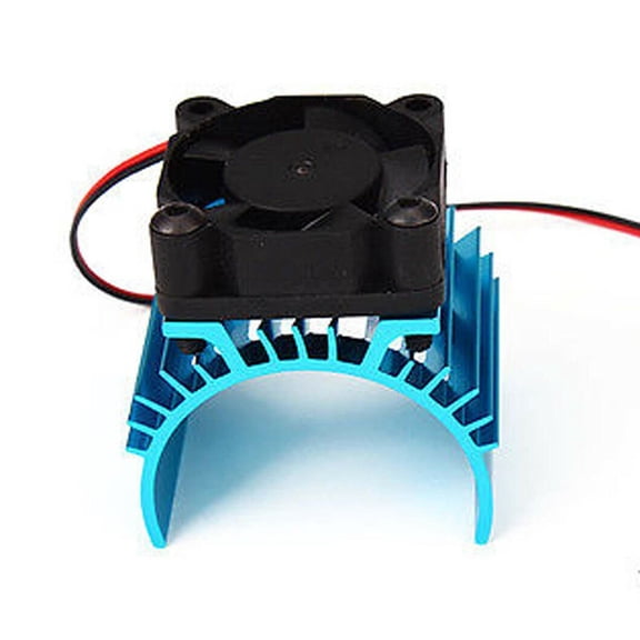 RC Aluminum Heat Sink Motor Heatsink With Fan Cooling Head Vent 540 545 3650 Size for Himoto kata 1:10 RC Car