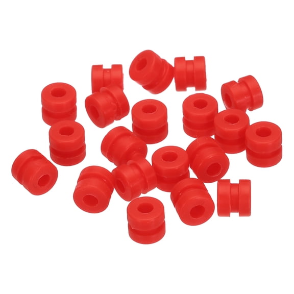 RC Anti Vibration Rubber Balls for RC F4 F7 Flight Controller Gimbal M2x4mm (Red),Pack of 20