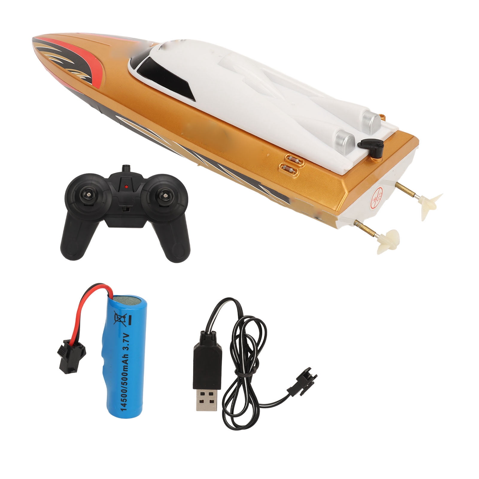 RC Boat 2.4GHz High Speed Long Range with Rechargeable 500mAh Battery Remote Control Water Toy