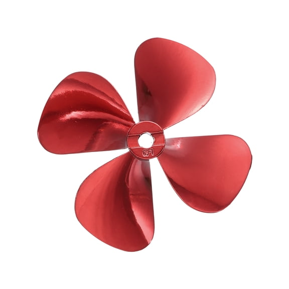 RC Boat Propeller, 4 Blades Propellers 4mm Hole Dia 60mm OD CW Clockwise Rotating Drill Propeller, Red