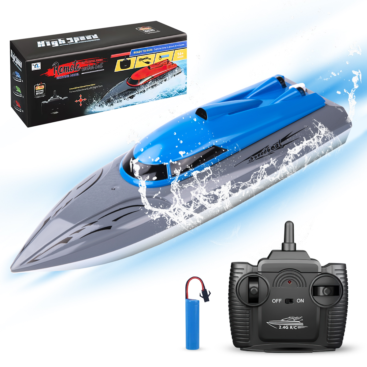 Contixo Remote Control Racing Boat for Pools and Lakes, Fast RC Boats