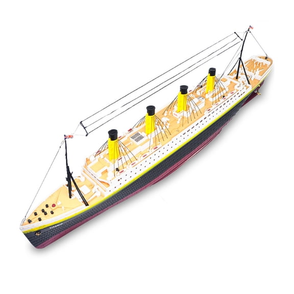 RC Boat for Pools and Lakes, 2.4G RC 3CH Electric NQD Titanic Cruise Ship Watercraft Model with LED Lights, Ideal Gift for Adults (RTR)