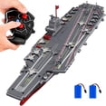 thumbnail image 1 of TBSCWYF 16-Inch RC Aircraft Carrier Boat, 2 Rechargeable Batteries, 15 MPH, 2.4GHz Remote, Water-Activated Dual Motor, 1 of 8