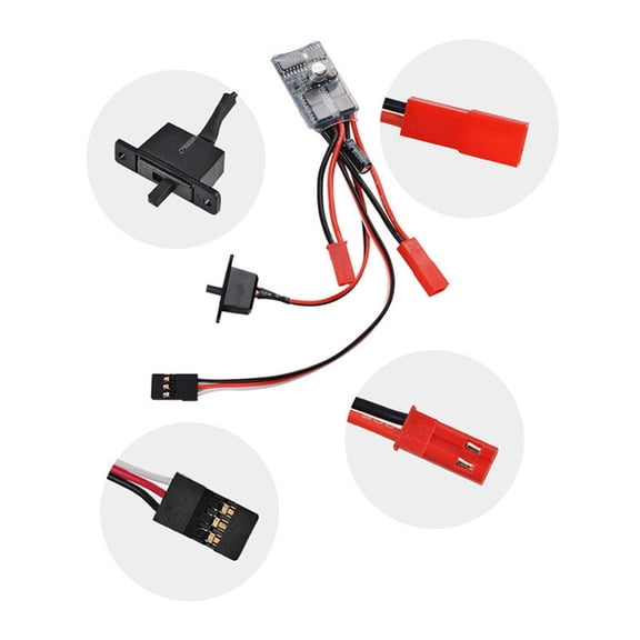 RC Brushed ESC, 10A 4.8V-8.4V Two Way Motor Electric Speed Controller for 1/16 1/18 1/24 RC Car