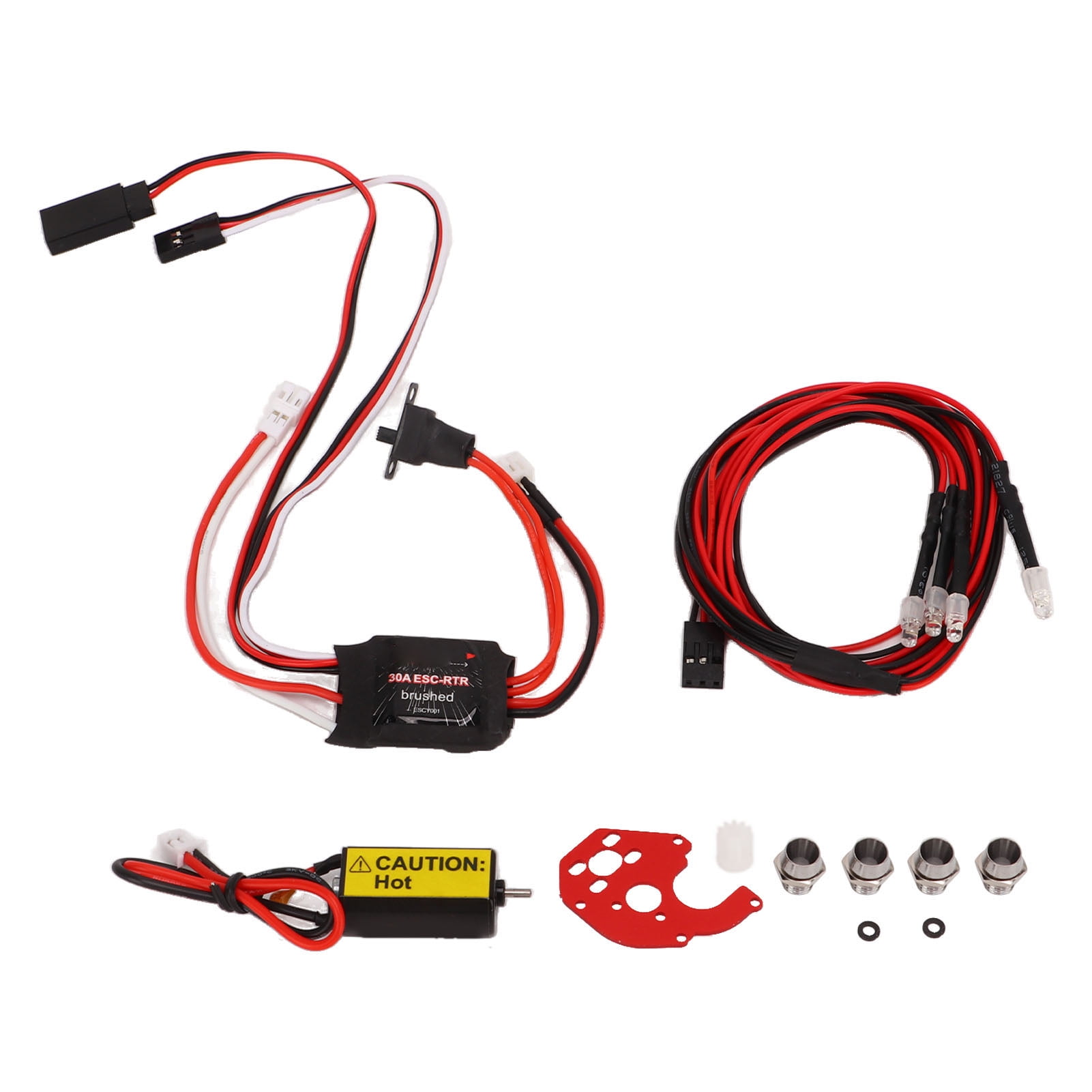 RC Brushed Motor ESC Set High Torque 050 66T Brushed Motor 30A Brushed ...