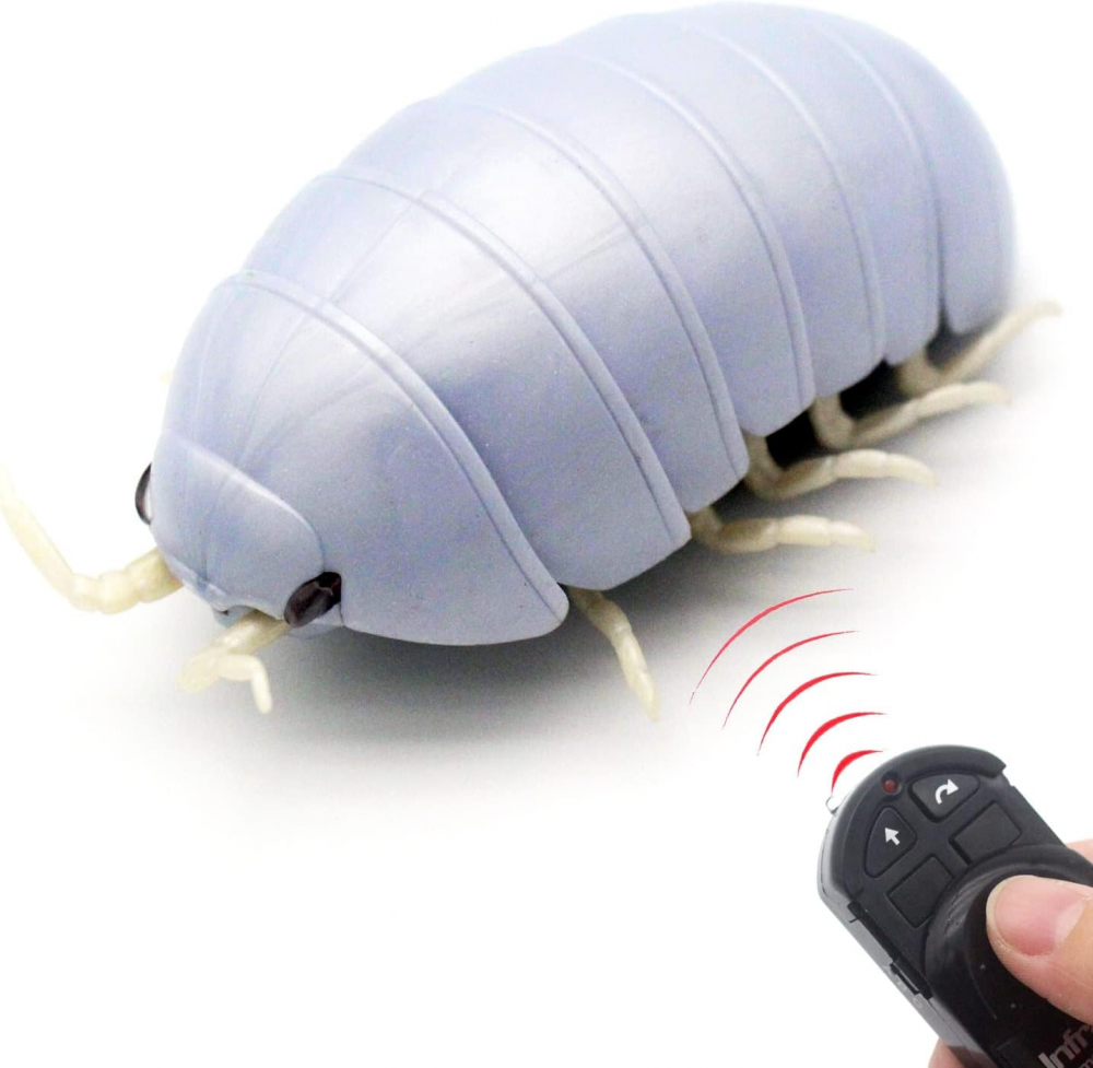 RC Bug Remote Control Worm Realistic Pillbug Electronic Animal Prank