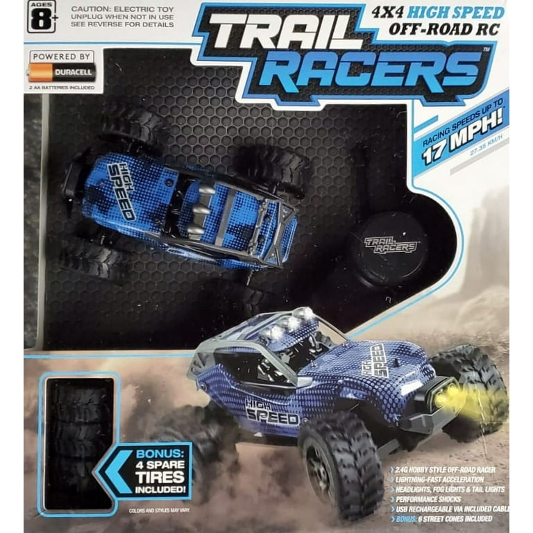 Trail Racers Blue 4x4 High Speed Off-Road Radio Control Remote