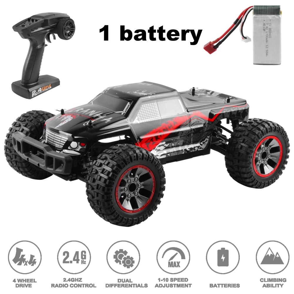 RC Car 1:10 40KM/H,1pcs battery, 4WD RC Car With LED Remote