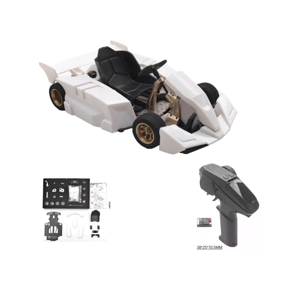 RC Car 1:10 Scale DIY RC Racing Kart, 2.4GHz Basic Remote Control Car Kit for Adults, Hobby Grade RC Car, Ideal Birthday Holiday Gifts