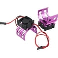 RC Car 3650 Brushless Motor Cooling Fan 540 Brushed Motor Fan with Heatsink RC AccessoryPurple