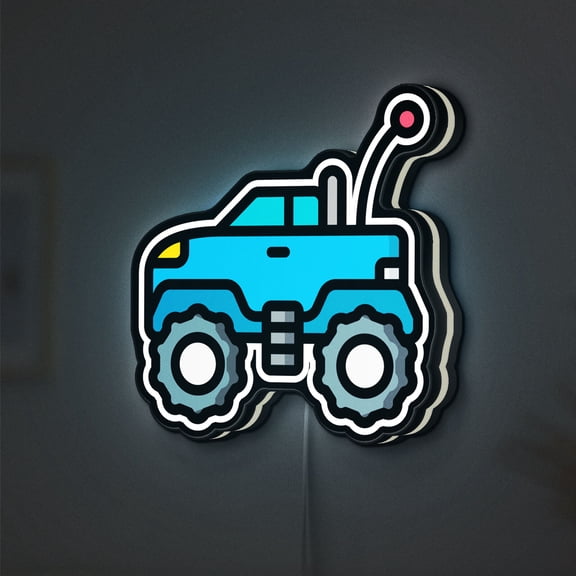 RC Car 3D Novelty Light Box for Kids, Playroom Decor, Ideal for Toy Enthusiasts (Width 24 inch, 60cm)