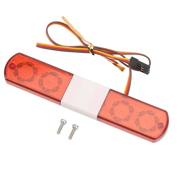 RC Car Alarming Light, RC LED Po-lice Light Simulation Design 4 Modes RC Model LED Po-lice Night Light Bar Flash Lamp for 1/8 1/10 RC Cars[red]
