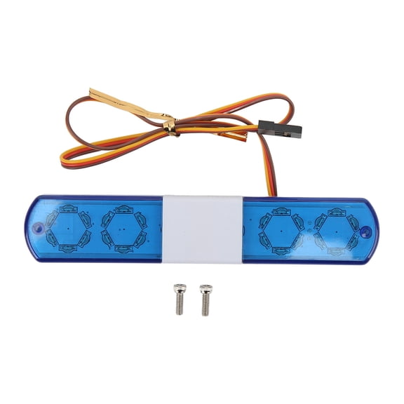 RC Car Alarming Light, RC LED Poli-ce Light Simulation Design 4 Modes RC Pol-ice Flash Lamp LED Alarming Light for 1/8 1/10 RC Cars[blue]