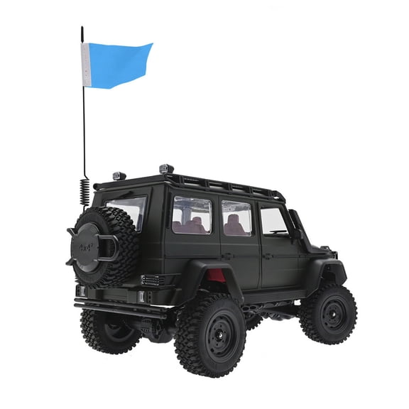 RC Car Antenna Flag - Flexible Signal Line with Flag for Crawler & Climbing Cars | Realistic Metal Flagpole Accessory | Windproof Durable Decoration for Scale Models