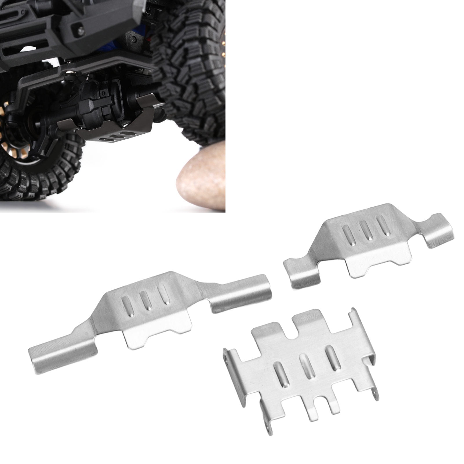 RC Car Chassis Protector, Silver RC Car Chassis Armor For 1/18 RC Car