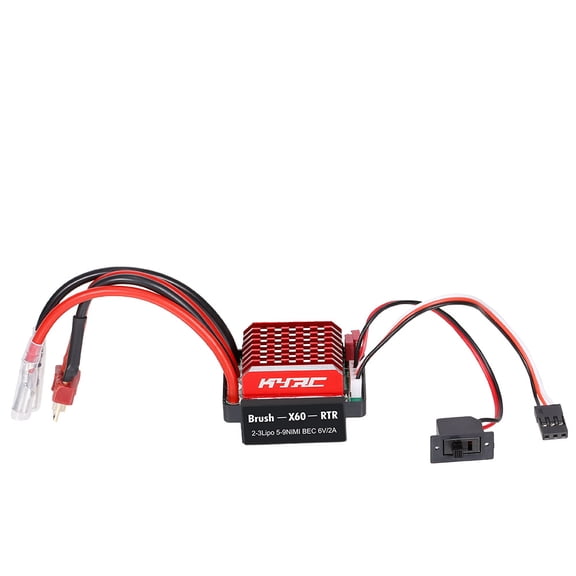RC Car ESC Rc 60A ESC Remote Control Car ESC Brushed Electric Speed Controller 6V/2A BEC Replacement for 1/10 -4 -6 D90 HSP RC 4WD Axial SCX10 HPI DIY Car