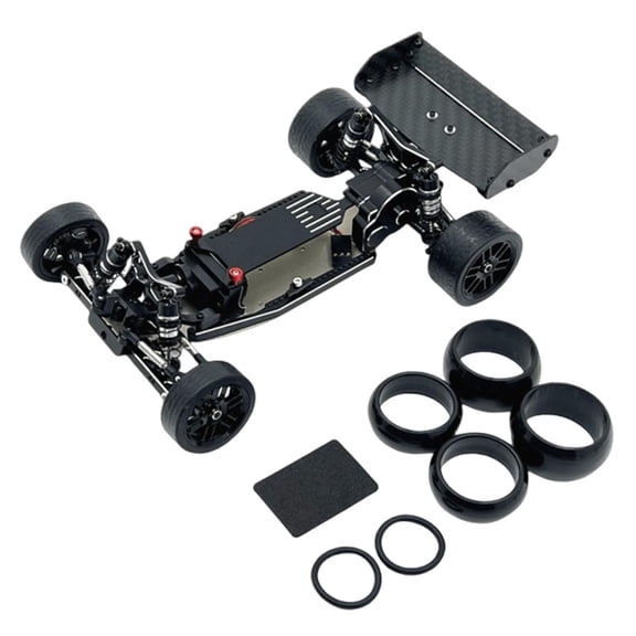 RC Car Frame Chassis Kit Aluminum Carbon Fiber Durable Spare Parts for 1/24 244016 Hobbyist Use