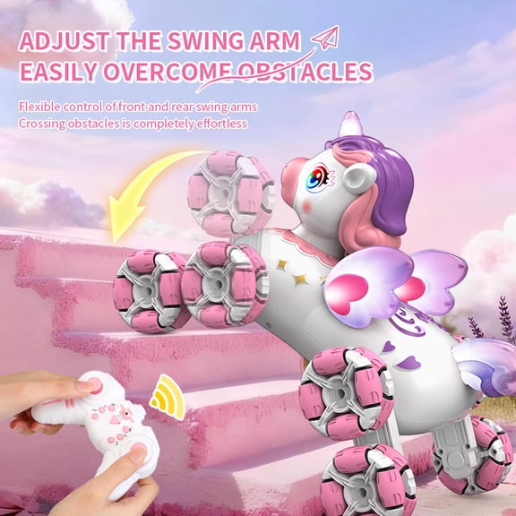 RC Car Gesture RC Stunt Car with Lights & Music for Kids 6-13 Year Old, 4WD 2.4GHz Off-Road 360 Rotation Toy Car Gift for Boys Girls