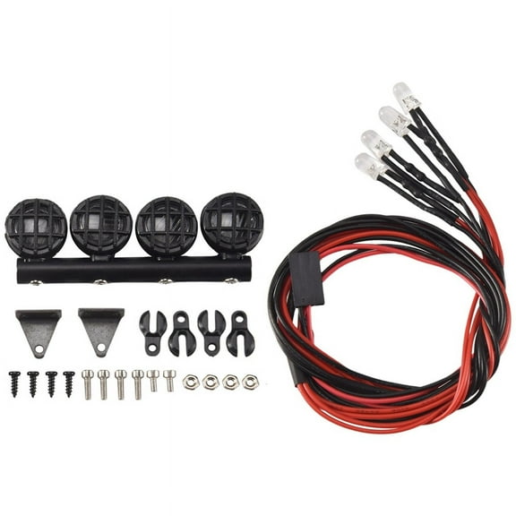 RC Car LED Roof Lamp Lights Bar for 1/18 1/24 RC Truck Car Upgrade Parts Accessories,4 LED