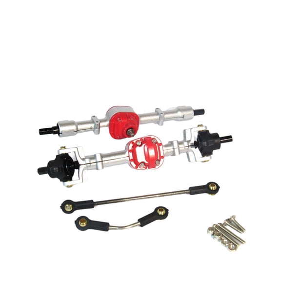 RC Car Metal Gear Front&Rear Bridge Axle Set for MN D90 D91 D96 99S FJ45 1/12 RC Car Upgrade Parts Accessories Silver
