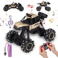 thumbnail image 1 of RC Car Off Road Truck Remote Control Car Monster Truck 1:16 Control RC 2.4G 4WD Dual Motors,All Terrain Hobby Truck Black and Golden, 1 of 10