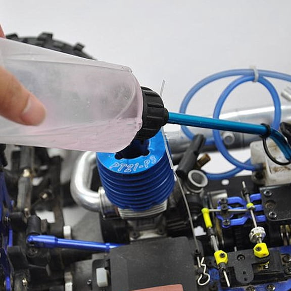 RC Car Oil Filler Bottle, Flexible Plastic Oiler for HPI HSP Tamiya Traxxas Gas Models (11.6 inches / 29.5 cm)