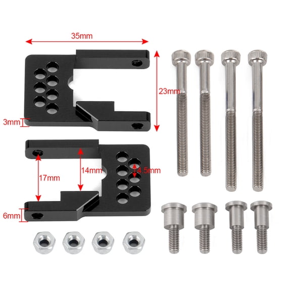 RC Car Rear Pull Rod Mount Kit for 1/14 Tamiya CC01 RC Climbing Car Upgrade Accessories
