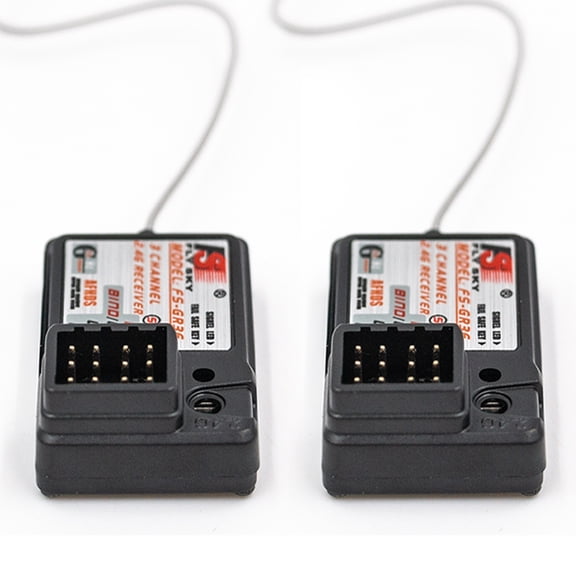 RC Car Receiver Flysky 2Pcs Flysky FS-GR3E AFHDS 2.4G 3CH Receiver for FS-GT2 FS-GT2B FS-GT3B FS-GT3C FS-IT4S RC Car Boat