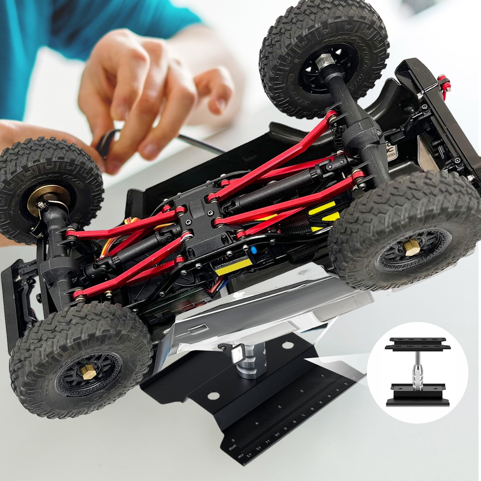 RC Car Work Stand Aluminum Repair Work Stand Adjustable Height Assembly Platf