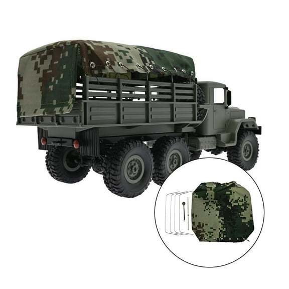 RC Car Roof Cover Canvas Cover for WPL B14 B14K B24 B24K B16 B16K 1/16 RC Car Replacement Parts - Green, 27x18.5cm