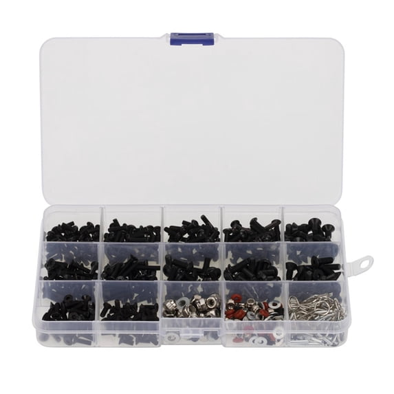 RC Car Screws Box Set Quality Various Sizes, Convenient Reusable Container for HSP SCx10 TRX4