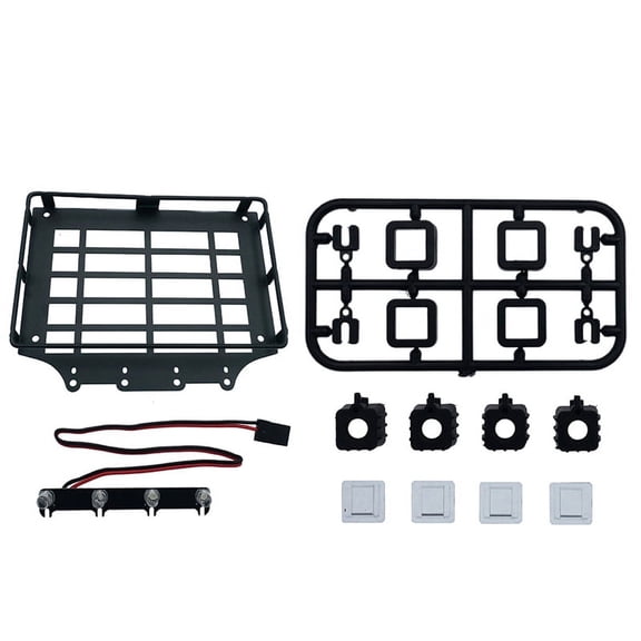 RC Car Tuning Upgrade Parts Metal Luggage Rack Light Kit for H12Y 1/12 Series RC Car DIY Repair Modify Accessories B