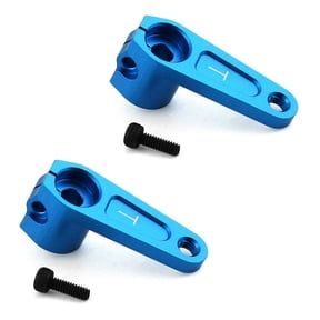 RC Car Upgrade 2-Pack 25T Blue Anodized Aluminum Servo Arms With Screws for Futaba
