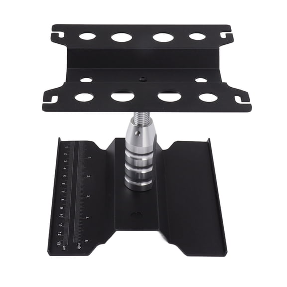 RC Car Work Stand Aluminum Repair Workstation Model Table With Accurate Scale 360 Degree Rotation Black