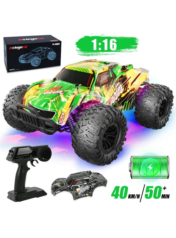 RC Car for Kids 1:16 Remote Control Car with Lights, 40KM/H 50+min All Terrains off Road High Speed Car RC Truck,Gifts for Boys&Girls Aged 3-12