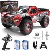 Q130 114 RC Truck 30 MPH 4WD All Terrain Trophy Car for Adults Teens, 50 Mins Play Fast Off-Road Buggy with 2 Batteries