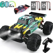 RC Cars 1: 16 Scale All Terrain 4x4 Remote Control Car for Adults & Kids, 40+MPH Waterproof Off-Road RC Trucks, 2.4Ghz Radio Controller, 2 Batteries, 2 Car Bodies