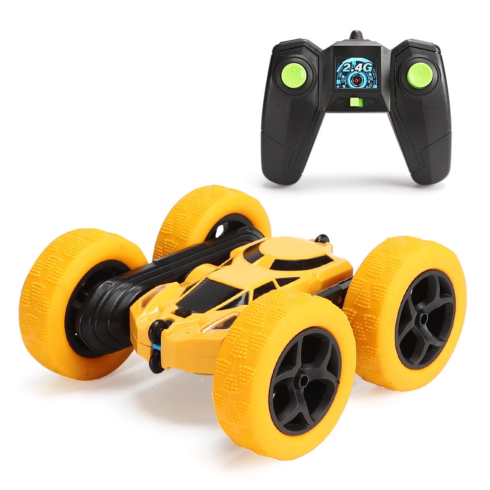  Gaweb Mini RC Racing Car for Kids, Model Car with Roadblocks  Soda Can Shaped Rechargeble Racing Car Toy Yellow One Size : Toys & Games