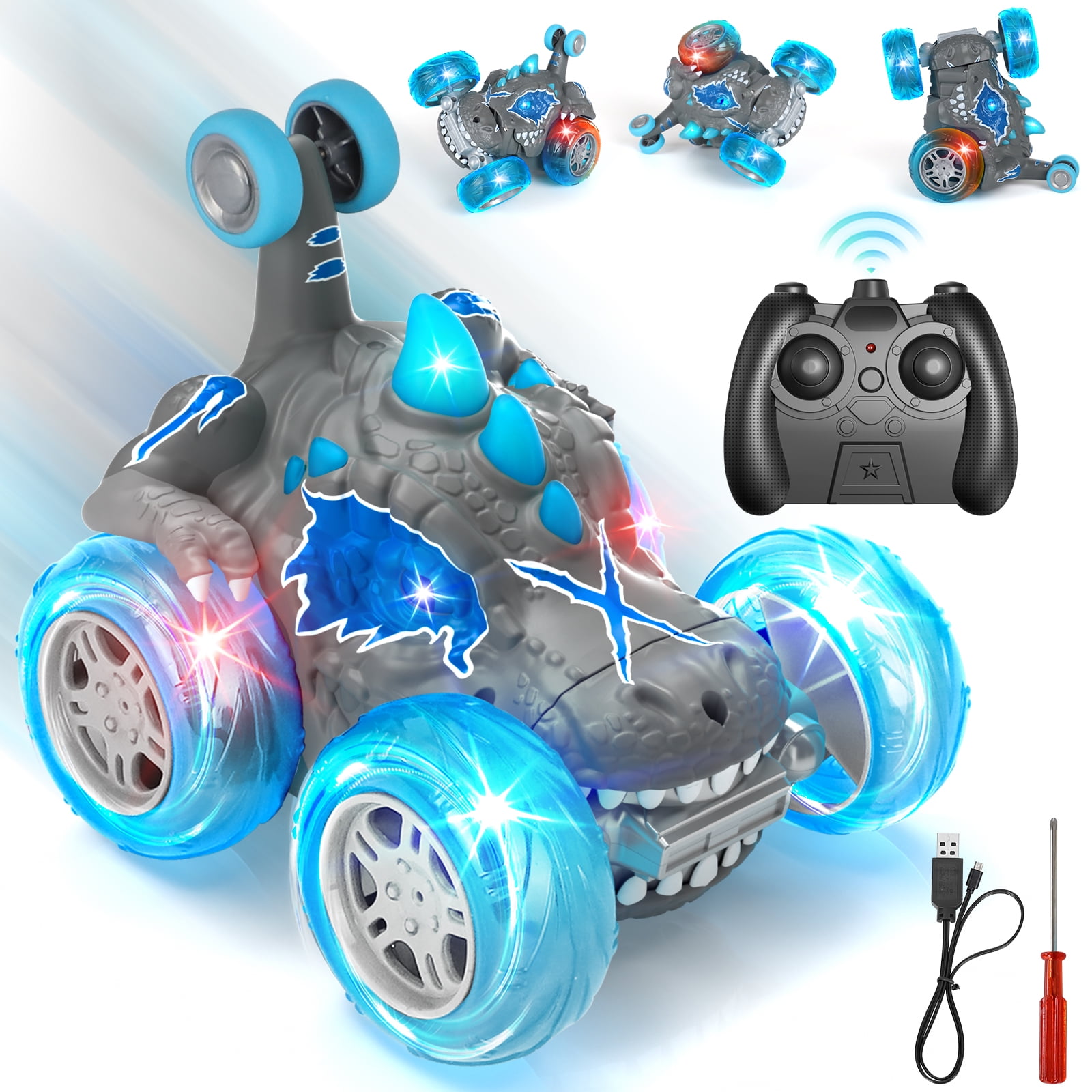 KWANITHINK RC Stunt Car, Remote Control Toy for Kids, 360